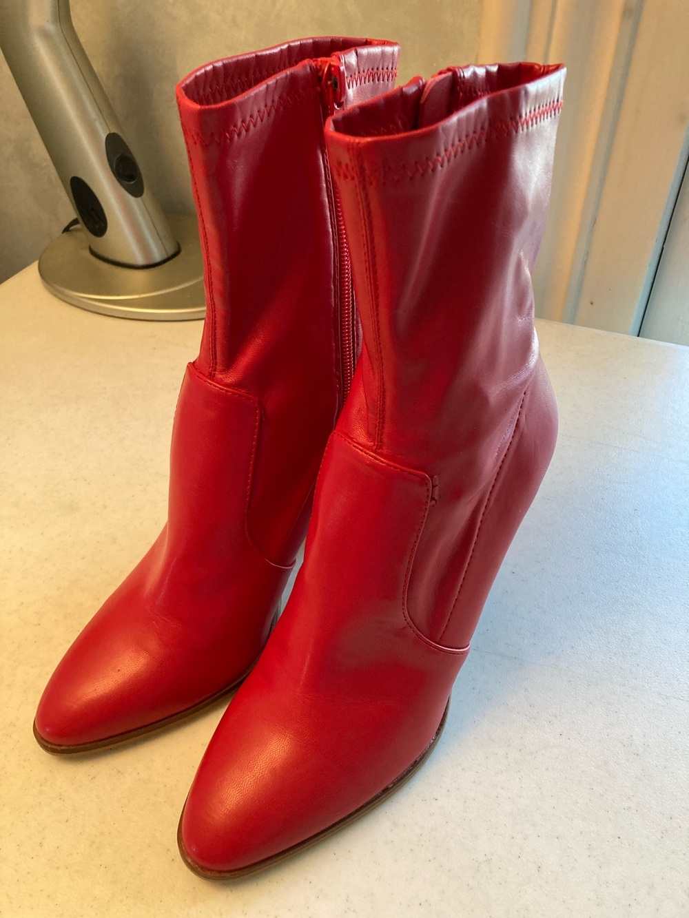 Dolce Vita Red Heeled Ankle Boots